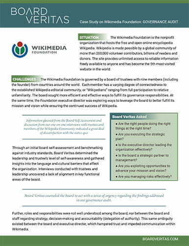 Wikimedia Case Study by Board Veritas